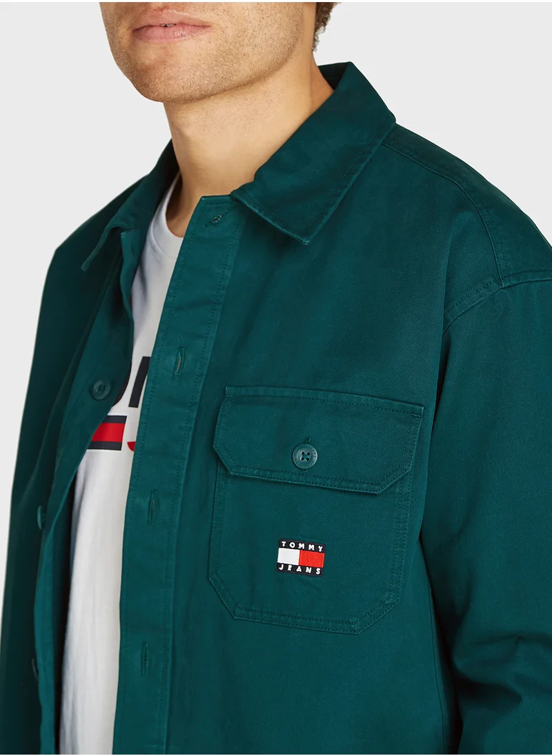 تومي جينز Logo Print Regular Fit Shirt