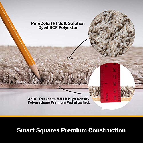 SMART SQUARES THE SIMPLE FLOORING SOLUTION Smart Squares Easy Street Premium Made in The USA Carpet Tiles 18x18 Inch, Soft Padded, Seamless Appearance, Peel and Stick for Easy DIY Installation (Acorn, 10 Tiles - 22.5 Sq Ft) - Image 4