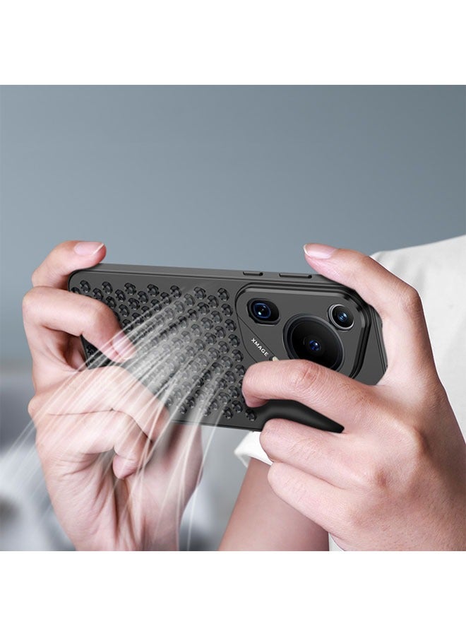 عام مناسب لحافظة هاتف هواوي Pura 70/70Pro/70ProPlus/70Ultra المصنوعة من الفوسفاط المقاوم للصدأ مع مقشر الشاشة العصيري للتبريد. - Image 2