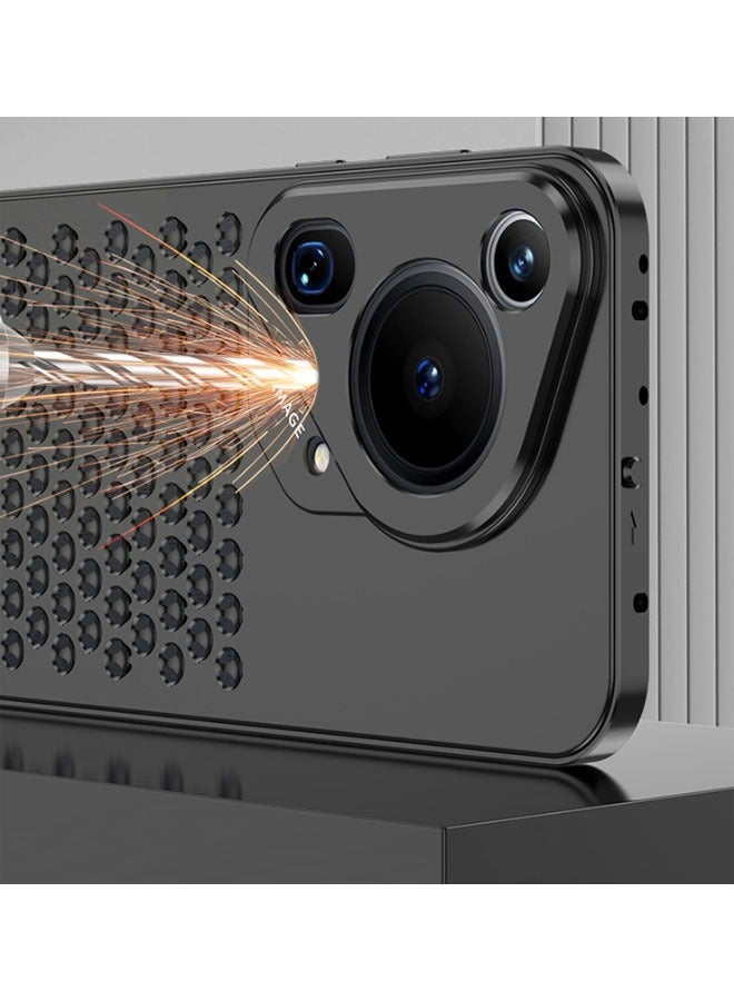 عام مناسب لحافظة هاتف هواوي Pura 70/70Pro/70ProPlus/70Ultra المصنوعة من الفوسفاط المقاوم للصدأ مع مقشر الشاشة العصيري للتبريد. - Image 3