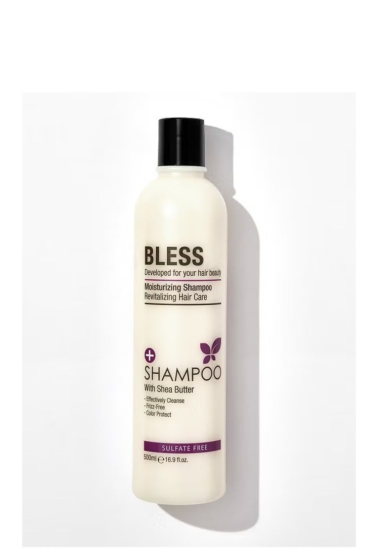 شامبو غني بزبدة الشيا لتغذية وترطيب الشعر – تركيبة خالية من الكبريتات لطيفة على الشعر وفروة الرأس– 500 مل