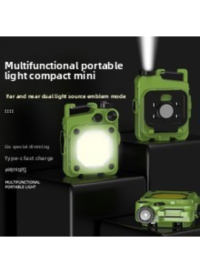 Cross-border New Multi-function Keychain Lamp Strong Light Rechargeable Flashlight Super Bright Outdoor Portable Mini Work Lamp Batch 
