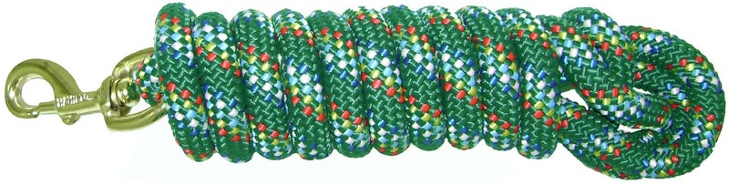 Hamilton Poly Lead with Bolt Snap Green Confetti Pattern 58 Thick x 10 Long