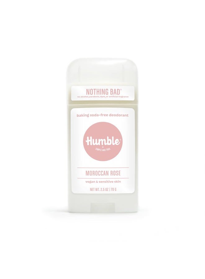 HUMBLE SIMPLE AND TRUE. HUMBLE BRANDS Aluminum-Free Deodorant, Vegan and Cruelty- free, Formulated for Sensitive Skin, Moroccan Rose, 2.5 Ounce (Pack of 1) - Image 1