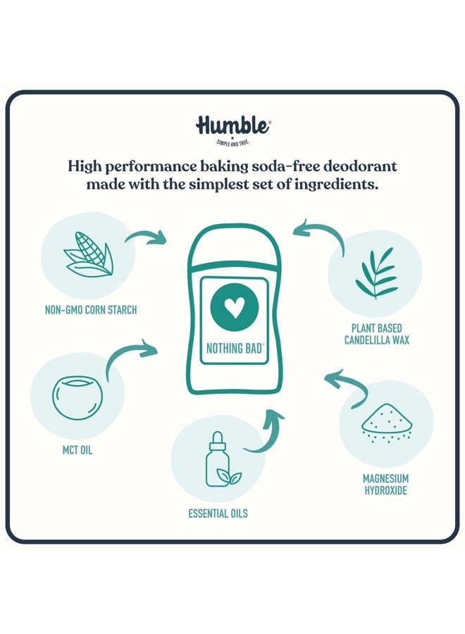 HUMBLE SIMPLE AND TRUE. HUMBLE BRANDS Aluminum-Free Deodorant, Vegan and Cruelty- free, Formulated for Sensitive Skin, Moroccan Rose, 2.5 Ounce (Pack of 1) - Image 3