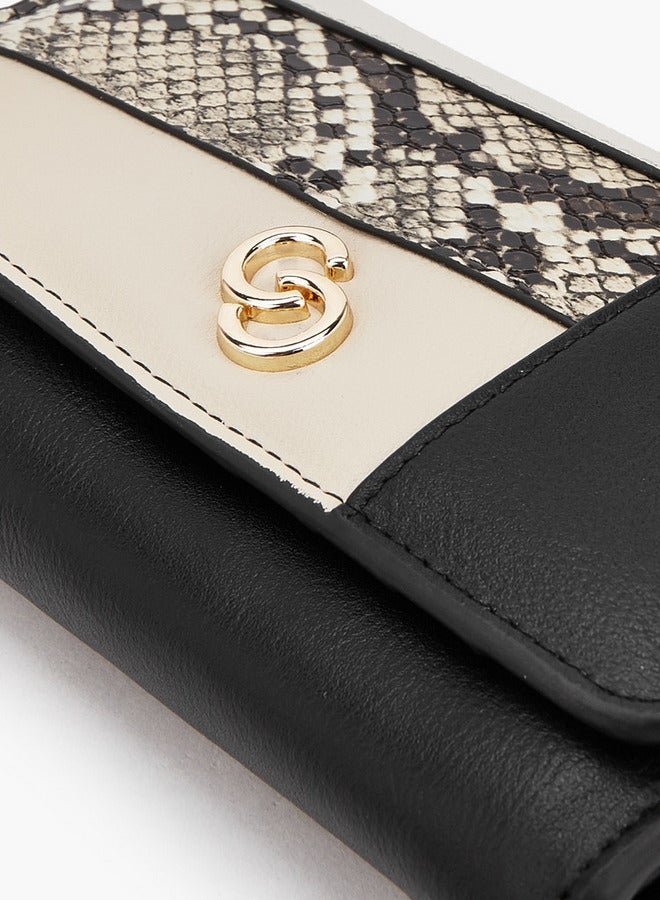 Celeste Panelled Wallet With Flap Closure - Image 5