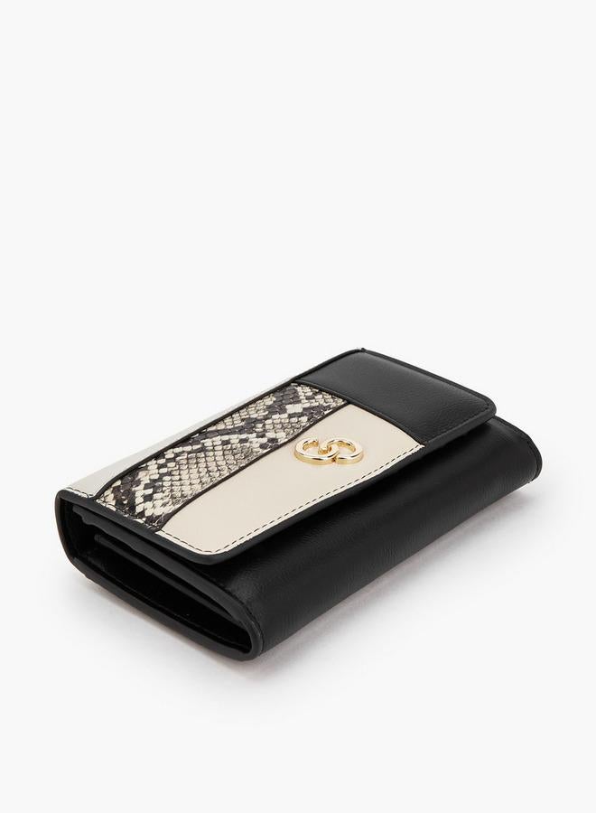 Celeste Panelled Wallet With Flap Closure - Image 4
