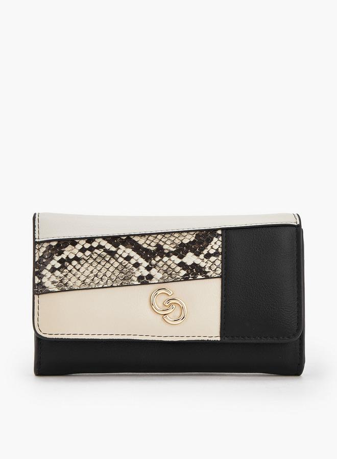 Celeste Panelled Wallet With Flap Closure - Image 1