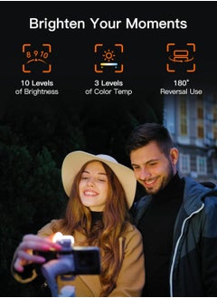 hohem مثبت هوهيم iSteady XE Kit Gimbal للهواتف الذكية، مثبت ثلاثي المحاور لأجهزة iPhone وAndroid مع ضوء تعبئة مغناطيسي قابل للتعديل، مثبت محمول وقابل للطي لتسجيل الفيديو، فيديو YouTube TikTok  - Image 3