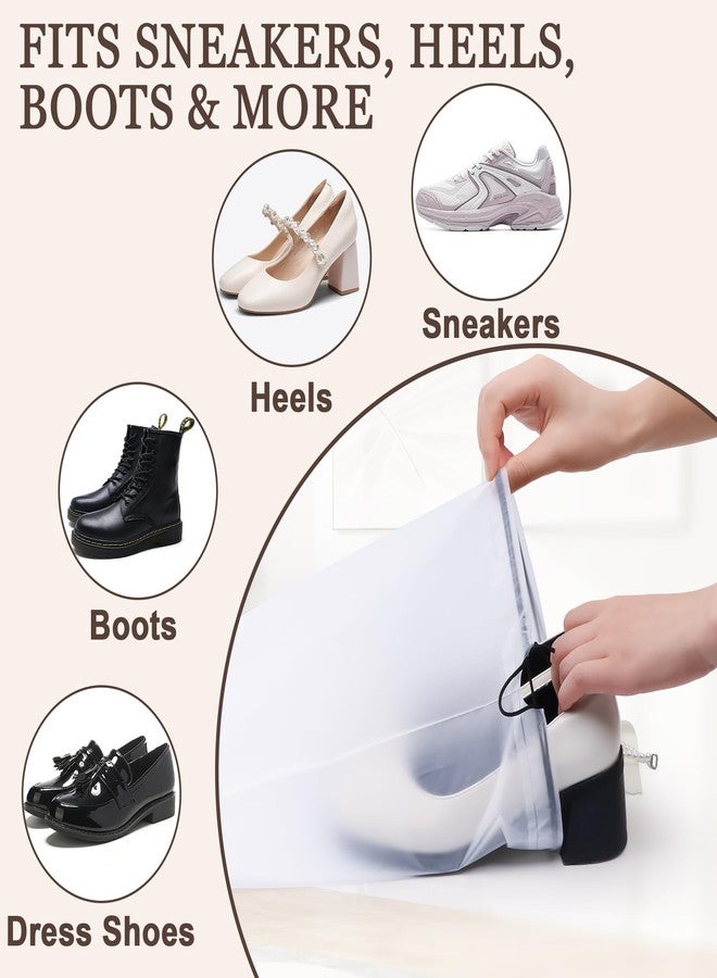 BOFOHO 18 Pack Clear Shoe Bags for Travel, 15.7"×11.8" PEVA Drawstring, Water-Resistant, Fits up to Men’s 12-13, Reusable Storage for Shoes, Clothes & Toiletries, Keep Luggage Tidy & Odor-Free - Image 4
