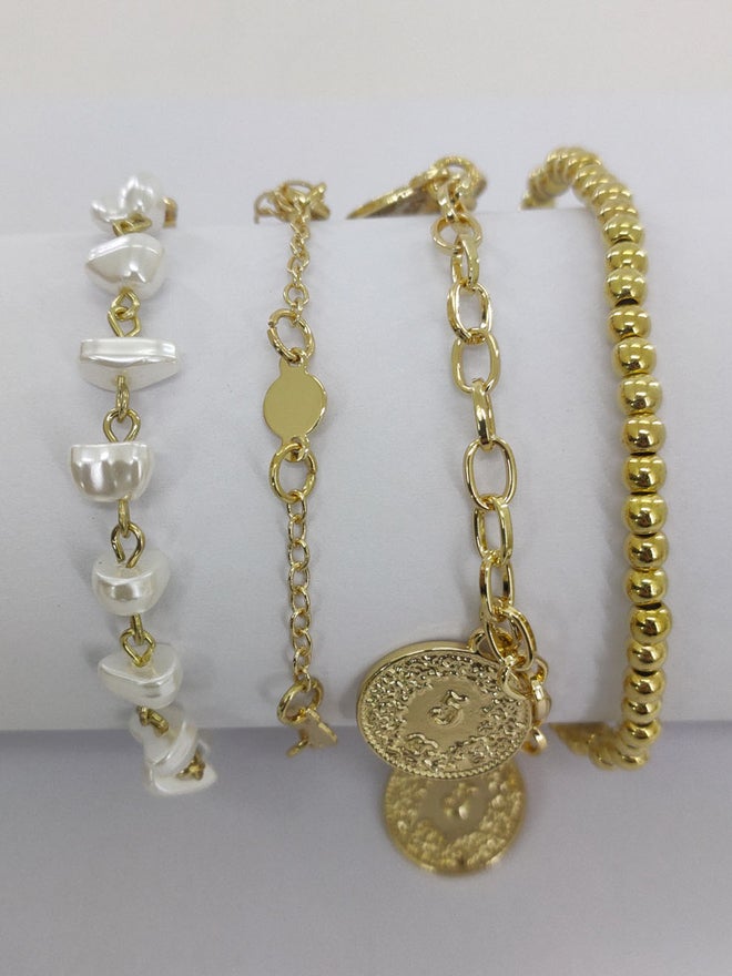 Styli Styli Set of 4 - Coin Drop Assorted Bracelets  - Image 5