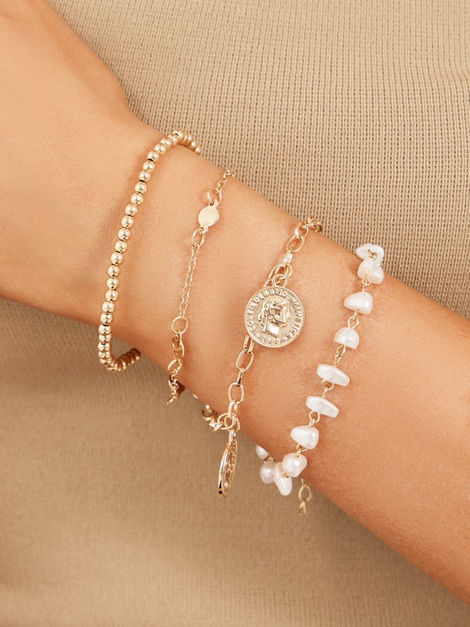 Styli Styli Set of 4 - Coin Drop Assorted Bracelets  - Image 1