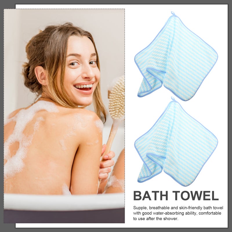 2pcs Large Hand Drying Towel Bathroom Hand Towels Water Absorbent Towels - Image 5