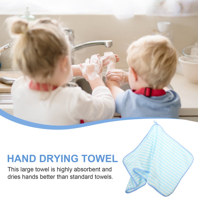 2pcs Large Hand Drying Towel Bathroom Hand Towels Water Absorbent Towels - Image 4