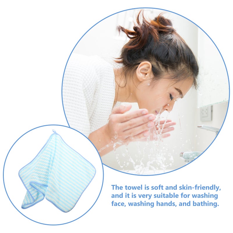 2pcs Large Hand Drying Towel Bathroom Hand Towels Water Absorbent Towels - Image 2