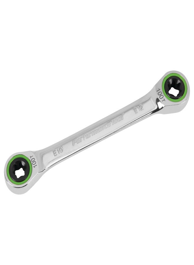 Performance Tool W30451 Flip Wrench - 100 Gear Teeth, Chrome Vanadium Steel, E10 and E12 Star Sizes - Image 2