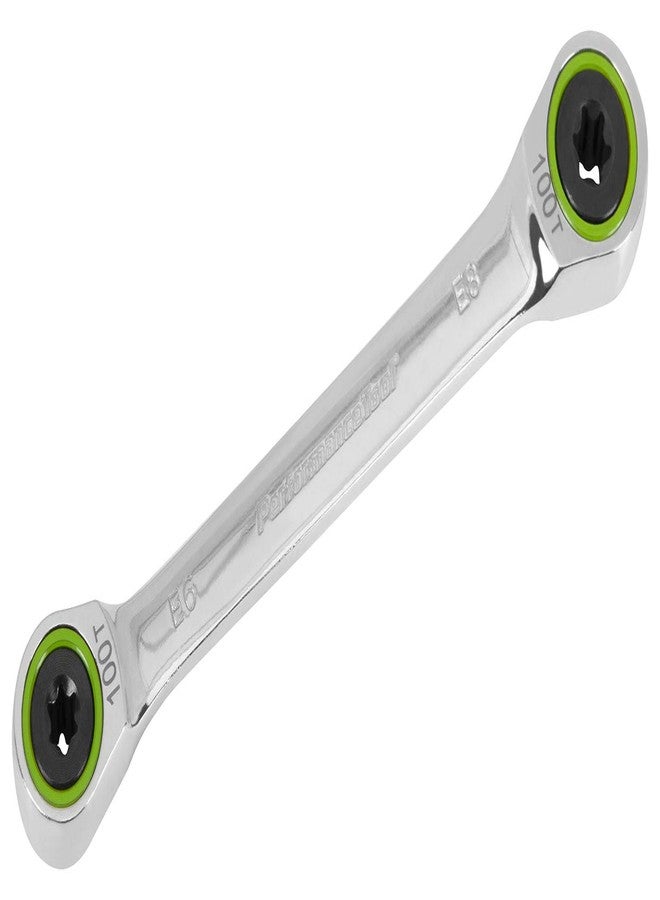 Performance Tool W30451 Flip Wrench - 100 Gear Teeth, Chrome Vanadium Steel, E10 and E12 Star Sizes - Image 4