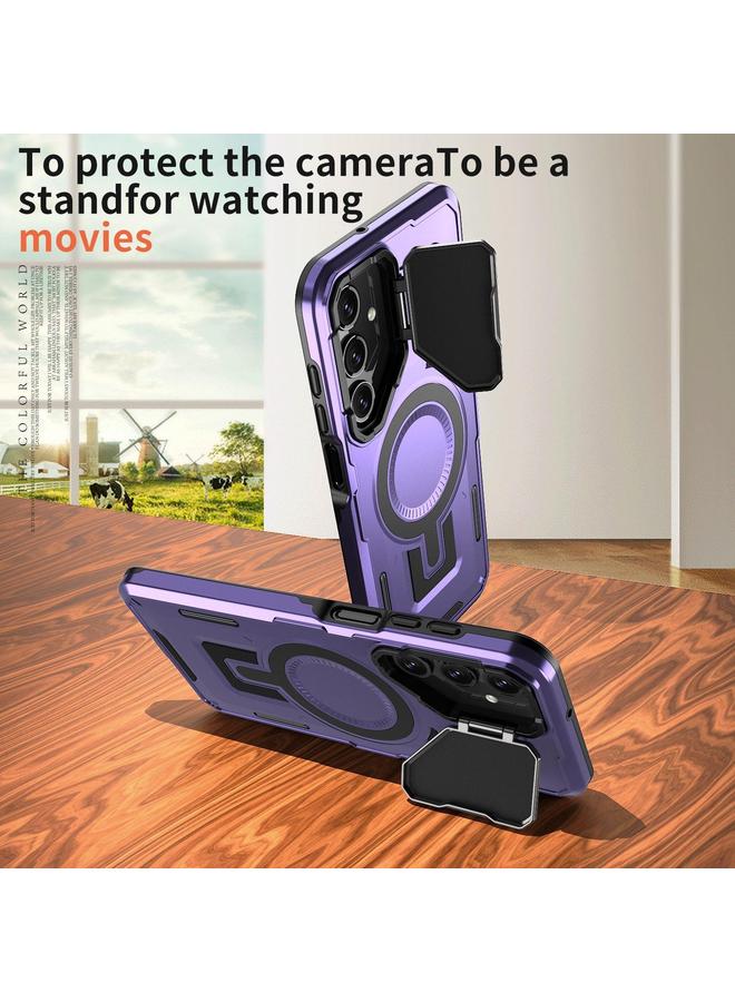 S-TOP Case For Samsung Galaxy A55 5G Shield Frame Holder MagSafe Phone Case - Image 2