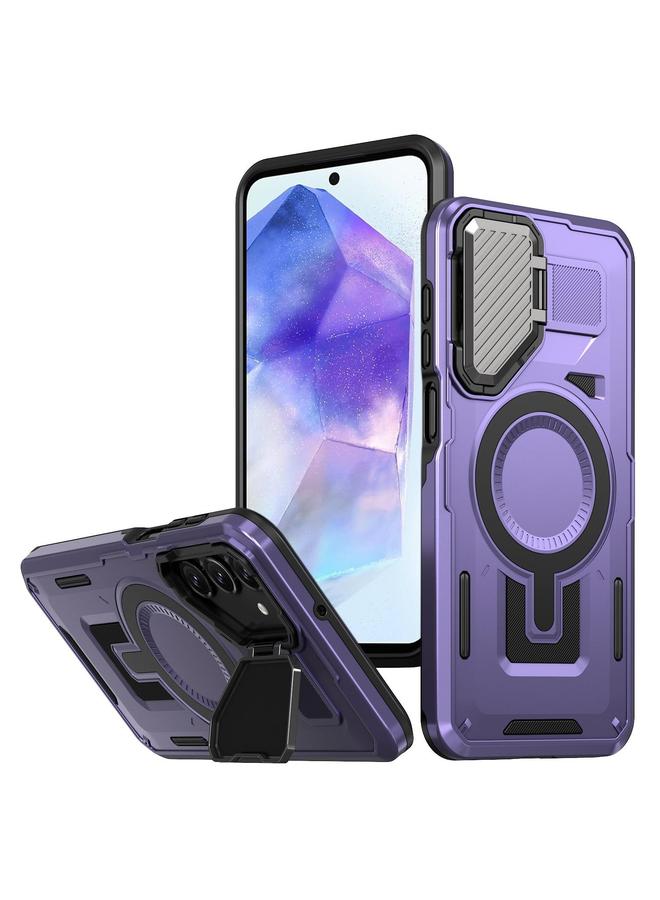 S-TOP Case For Samsung Galaxy A55 5G Shield Frame Holder MagSafe Phone Case - Image 1