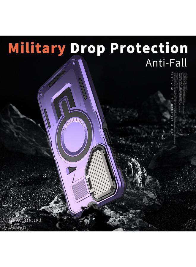 S-TOP Case For Samsung Galaxy A55 5G Shield Frame Holder MagSafe Phone Case - Image 4