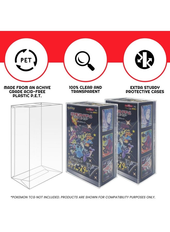 EVORETRO Display Case Storage Protector for Pokemon Japanese Booster Box Small - 5-Pack 0.5MM Thick Plastic Display Case for Collectible Gaming Card Storage and Organization. Elevate Your Collection. - Image 5