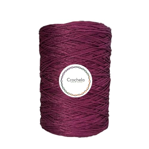 Crochela 1 MM Nylon Macrame Cord/Thread/Dori (Purse Thread) for Jewellery Making, Bags and Many Other DIY Crafts (Weight : 200 Grams | Length : 400 Meters) (Purple) - Image 1