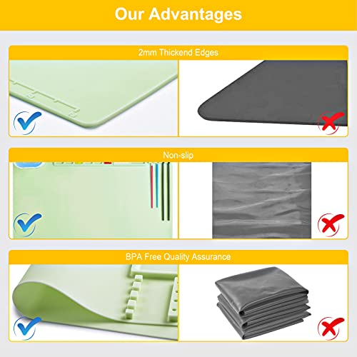 NancyL Silicone Painting Mat, Silicone Art Mat with Cup, Silicone Craft Mat with Paint Brush Cleaner Tool, Silicone Artist Mat for Kids Gift Painting Clay DIY Creations, Gift Packaged - Image 5