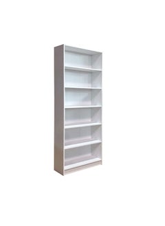 Kernel Bookcase 6 Tier Modular Book Shelf Cabinet Wooden Organiser Cupboard Multi Functional Display Rack For Home Office L80xW28xH202 cm White
