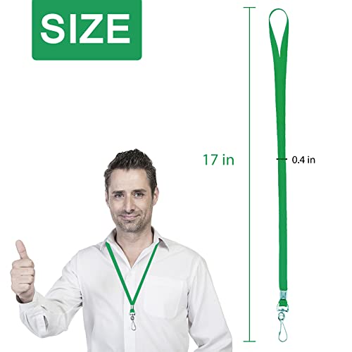 Korty Green Lanyards Bulk 50 packs Lanyards for ID Badges,Lanyards with Swivel Hook Clips for Name Tag Lanyard ID Holder - Image 4