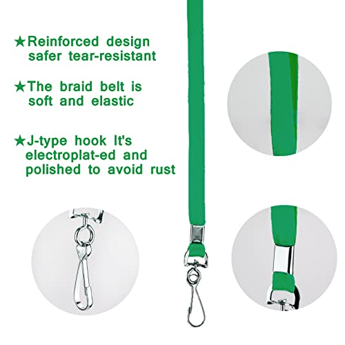 Korty Green Lanyards Bulk 50 packs Lanyards for ID Badges,Lanyards with Swivel Hook Clips for Name Tag Lanyard ID Holder - Image 3