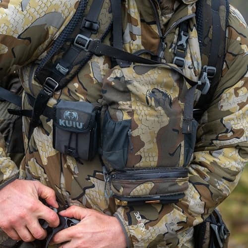 KUIU PRO Bino Harness – Waterproof, Adjustable, One-Hand Lid, Custom Foam Shims, Hydration Rig Compatible Binocular Harness - Image 5
