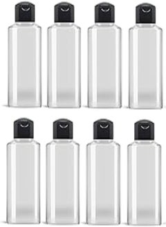 Generic Clear Plastic Spice Storage Jar Set for Kitchen Spice Storage Plastic Jars with Airtight Lids (8) 