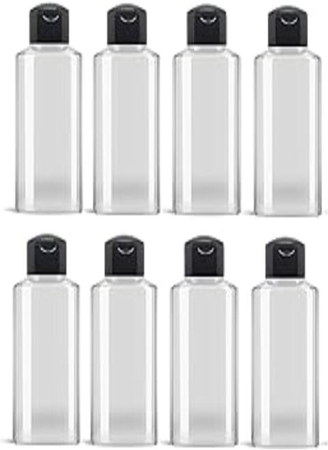 Clear Plastic Spice Storage Jar Set for Kitchen Spice Storage Plastic Jars with Airtight Lids (8)