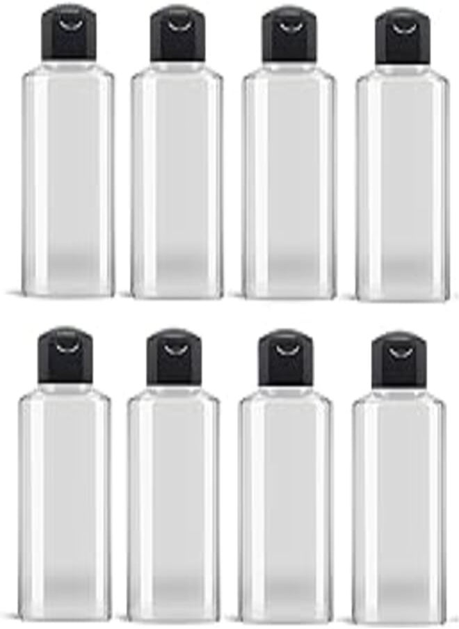 Generic - Clear Plastic Spice Storage Jar Set for Kitchen Spice Storage Plastic Jars with Airtight Lids (8) - Image 1