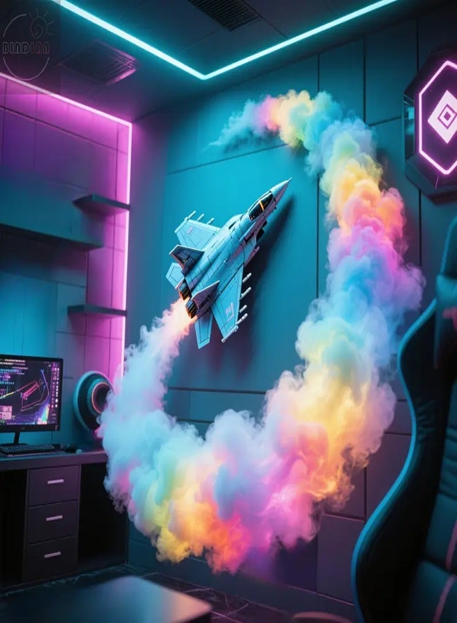 AROAQ RGBIC Cloud Lamp Kit with Music Sync – 200CM (78.74-Inch) DIY Thunder Cloud LED Light, USB Powered, Remote Controlled, Multicolor & Warm White Lighting, Infrared Sensor, for Gaming Room, Bedroom, Wall Mount or Freestanding - Image 4