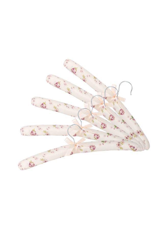 نيبمينينت مجموعة شماعات مصنوعة من النسيج ومكونة 5 قطع أبيض/أخضر - Image 1