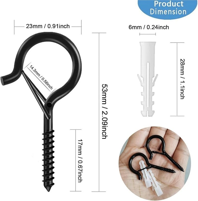 Heavy Duty Q Hanger Hooks With Safety Buckle 20pcs For Ceiling Hanging - Image 3