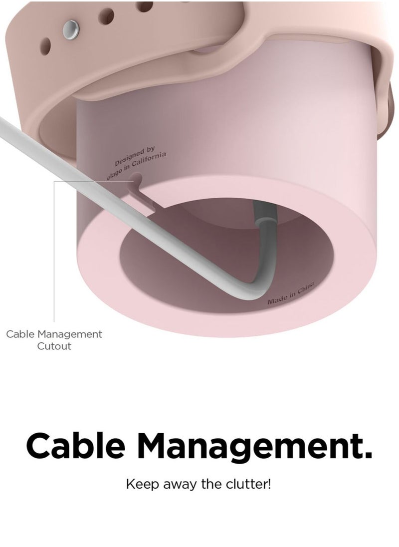 W2 Stand for Apple Watch Charger Stand compatible with Apple Watch Ultra, Series 8/SE2/7/6/SE/5/4/3/2/1 (49mm,45mm,44mm,42mm,41mm,40mm,38mm) - Lovely Pink