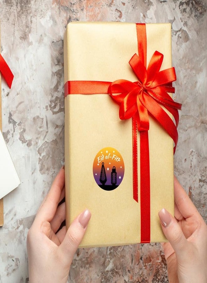 D2C Eid ul fitra Mubarak Gift Wrap Sticker | Gift Wrapping Supply | 4 designs | MultiColor | Size : 1.25 inch | Qty :230pc - Image 3