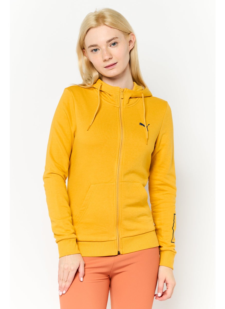 PUMA Women Regular Fit Long Sleeves Outdoor Sweatshirt, Mustaed  - Image 1