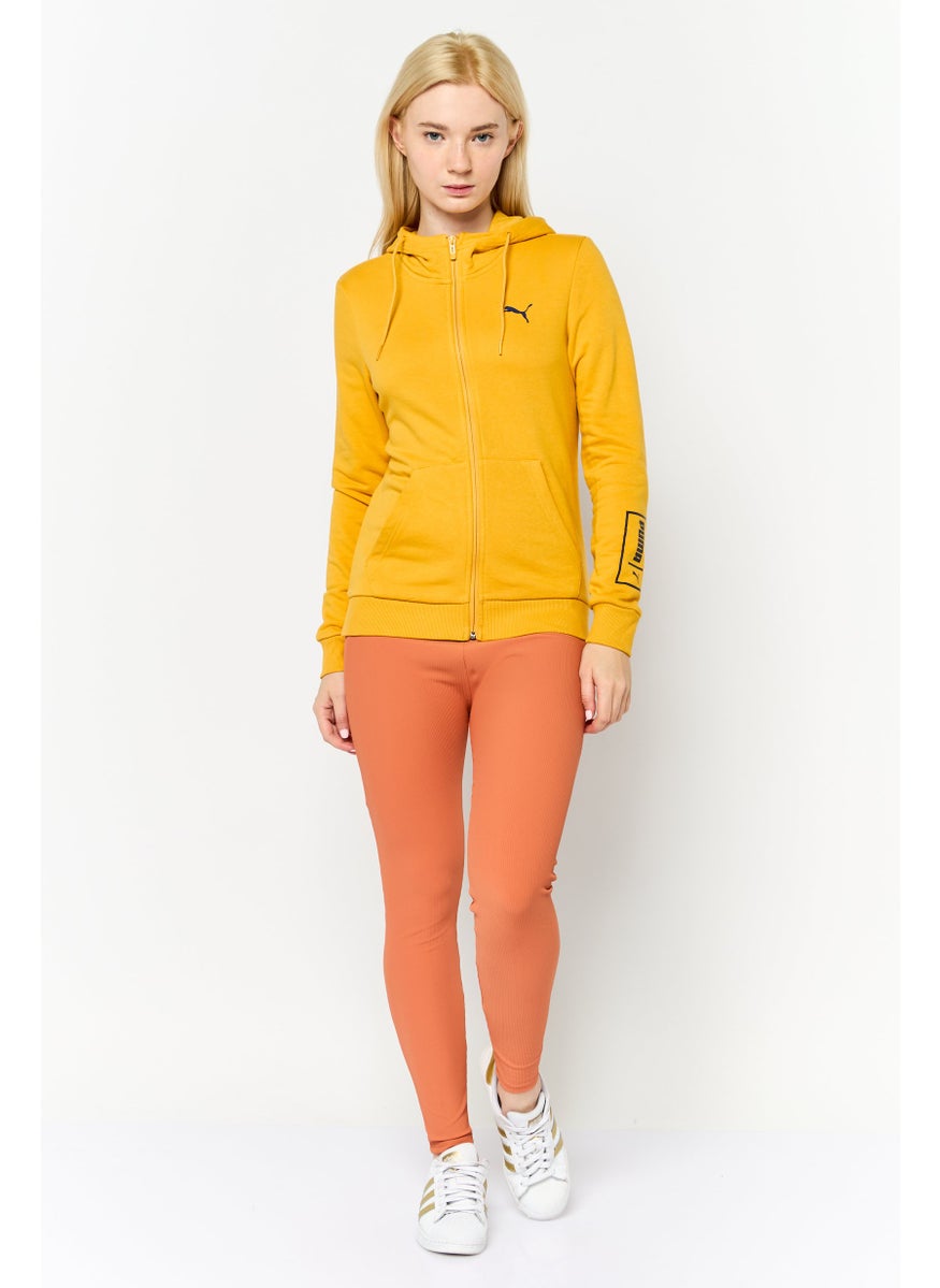 PUMA Women Regular Fit Long Sleeves Outdoor Sweatshirt, Mustaed  - Image 2