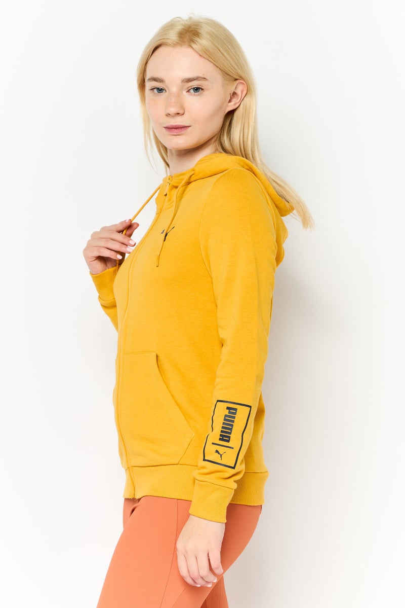 PUMA Women Regular Fit Long Sleeves Outdoor Sweatshirt, Mustaed - Image 3