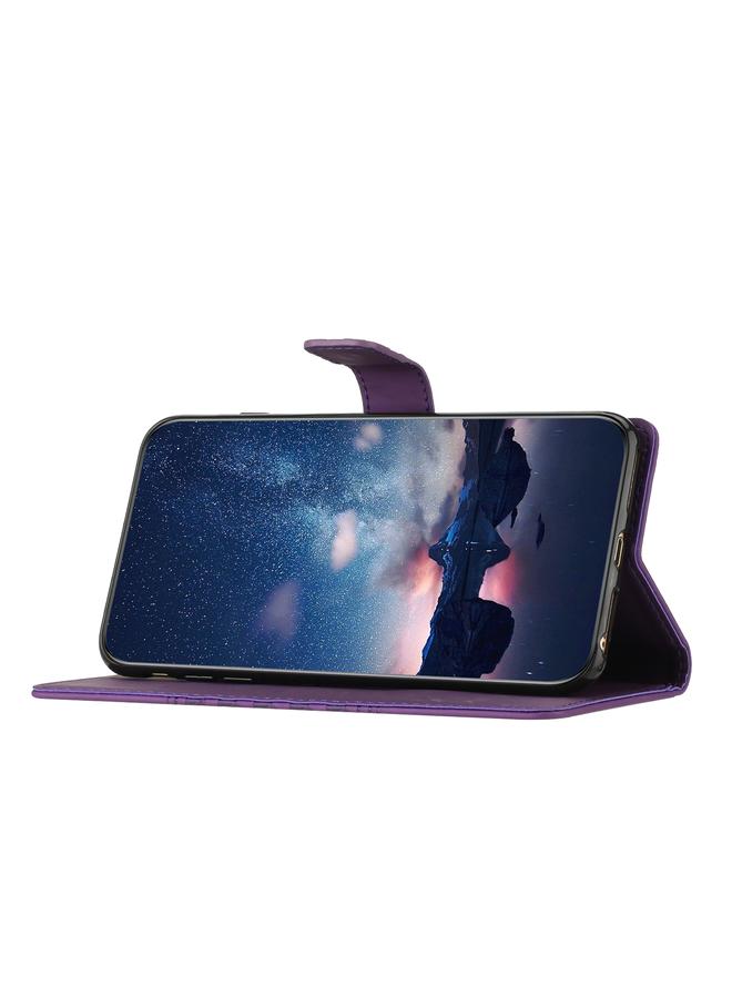 اس-توب جراب لهاتف OPPO Reno8 5G مصنوع من الجلد المنقوش بالألماس مع حبل تعليق - Image 5