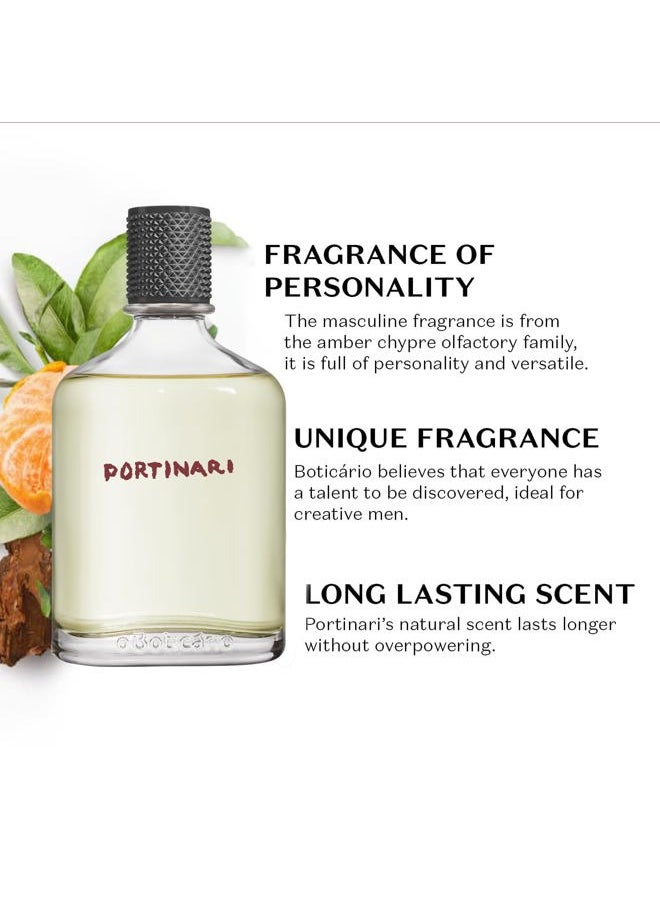 Portinari - Eau de Toilette by O Boticario | Long Lasting Perfumes for Men | Fresh Citrus & Spice Men's Fragrance (3.38 fl oz) - Image 1