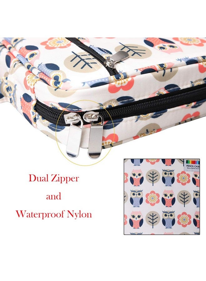 حافظة أقلام تلوين بومكي، 220 فتحة لتنظيم أقلام الرصاص/أقلام الجل، مقاومة للماء، حقيبة سفر بسحاب لحمل أقلام الرصاص، حقيبة محمولة لحمل أقلام الرصاص والعلامات، حقيبة للرسامين والكتاب (بومة كرتونية) - Image 5