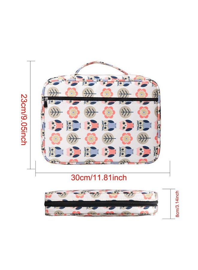 حافظة أقلام تلوين بومكي، 220 فتحة لتنظيم أقلام الرصاص/أقلام الجل، مقاومة للماء، حقيبة سفر بسحاب لحمل أقلام الرصاص، حقيبة محمولة لحمل أقلام الرصاص والعلامات، حقيبة للرسامين والكتاب (بومة كرتونية) - Image 3