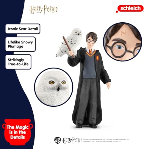Schleich Harry Potter 2 PC Harry Potter Set with Snow Owl Toy Wizarding World Collectible Figures for Kids and Adults Toys for Ages 6 42633 - Image 3