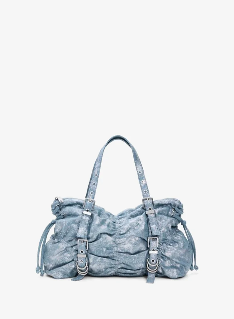 DESIGUAL Ruched denim bag