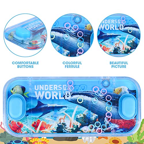 SevenQ Handheld Ocean Theme Water Toss Ring Game 4 Pack Aqua Toys for Kids Stocking Stuffers - Image 5