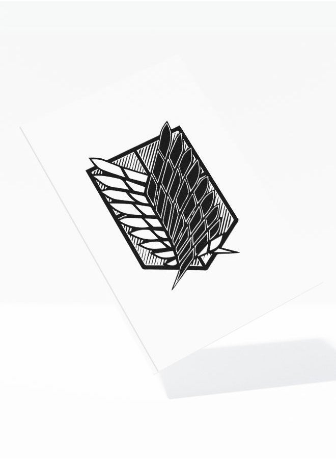 LIT - Attack on Titan A5 Notebook Attack on Titan A5 Size Soft Bind Notebook Explorer Flag Soft Bind Notebook Titan Attack Sigil Emblem Logo Design-Manga Comic Style - Image 1